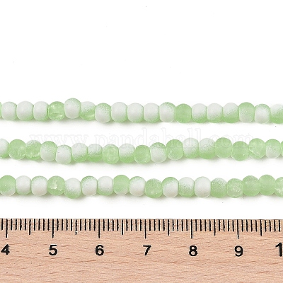Матовое стекло треск бисер нитей GLAA-U001-4mm-M09-1
