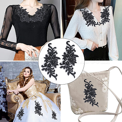 3d цветок полиэстер вышивка орнамент аксессуары DIY-WH0488-07-1