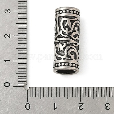 Трубчатые бусины из нержавеющей стали 304 STAS-Z147-12AS-01-1