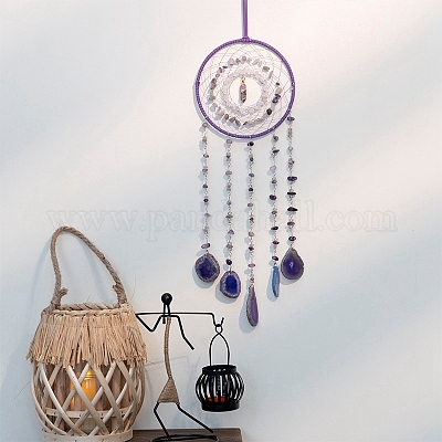 Подвесные подвесные украшения из натурального аметиста и агата G-PW0007-090-1