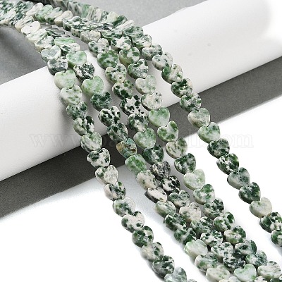 Натуральные зеленые пятна яшмовых нитей G-M403-A22-02-1