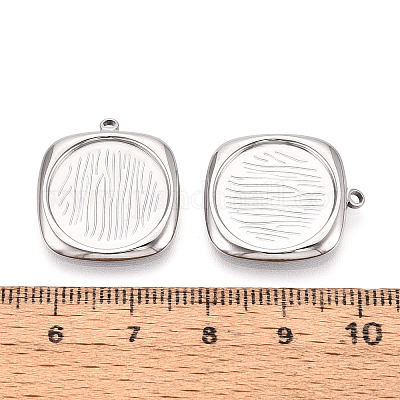 Оправы для подвесок из нержавеющей стали 304 в виде кабошонов STAS-T067-18P-1