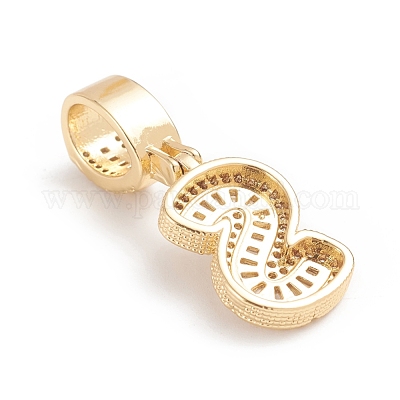 Латунные микро проложить кубического циркония подвески ZIRC-G165-13G-S-1