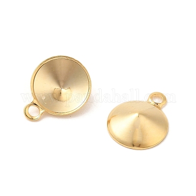 Ионное покрытие (ip) 304 нержавеющая сталь подвеска заостренная задняя часть со стразами STAS-U025-05A-G-1