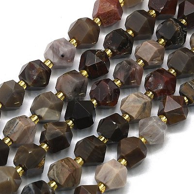 Природные окаменелое дерево бисер пряди&nbsp;LS-G-I376-A30-01-1