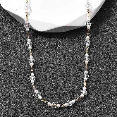 Женские ожерелья ручной работы из латуни NJEW-F353-01G-1