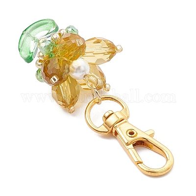 Подвески из цветочного стекла украшения HJEW-MZ00248-05-1