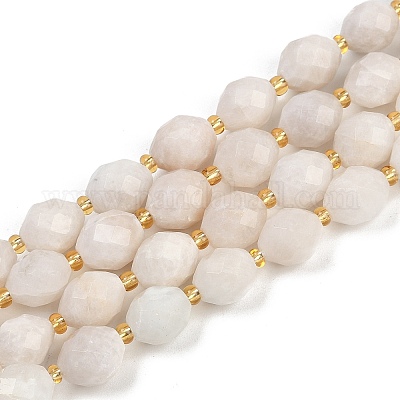 Натуральный белый лунный камень бисер пряди G-N342-149I-13-1