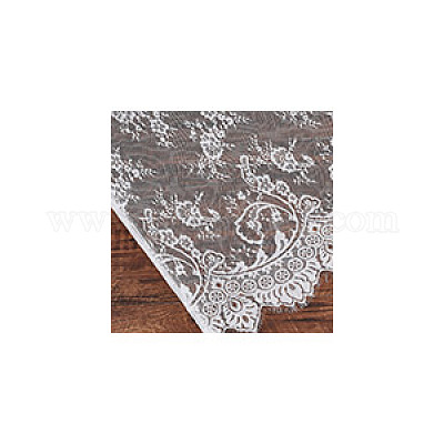 Кружевная ткань из полиэстера с цветочным узором DIY-WH0496-28A-1