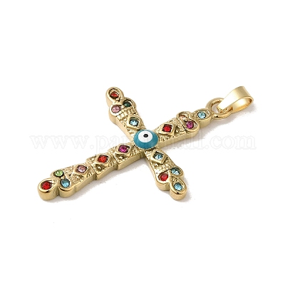 Латунные микро проложить кубического циркония подвески KK-C058-10G-1