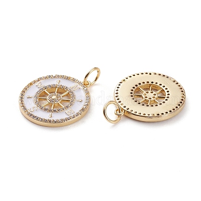 Латунные микропаве прозрачные подвески с фианитом KK-C100-28G-1