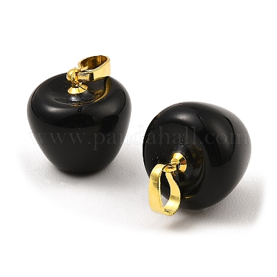 Подвески из яблока учителя из натурального обсидиана G-Z022-02J-G-1