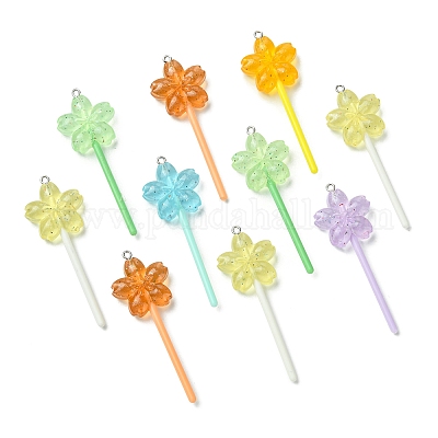 10 шт. большие подвески из светящейся полупрозрачной смолы FIND-FS0002-91C-1