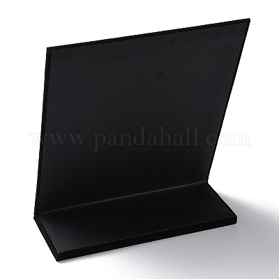 Деревянные покрытые бархатом стенды для ожерелья с наклонной спинкой NDIS-Q027-03A-1