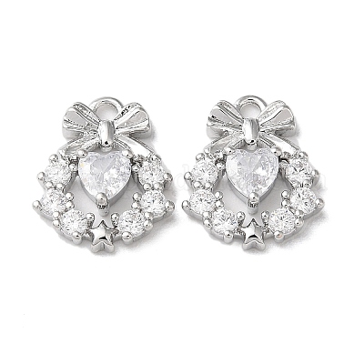 Латунные микро проложить кубического циркония подвески KK-F862-14P-1