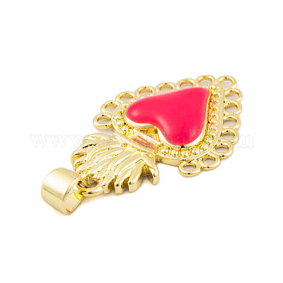 Подвески из латуни с эмалью в стойку KK-P269-08G-02-1