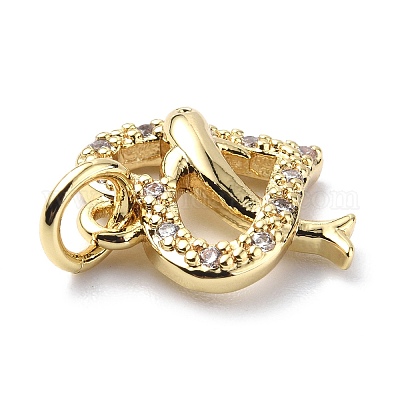 Латунные микро проложить кубического циркония подвески ZIRC-F131-15G-1