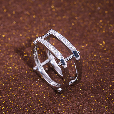 Кольца для пальцев в стиле панк из латуни с микропаве из кубических цирконий FS-WGB4276-03-1