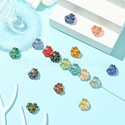 16шт 15 цвета бусины лэмпворк ручной работы LAMP-CJ0002-47-1