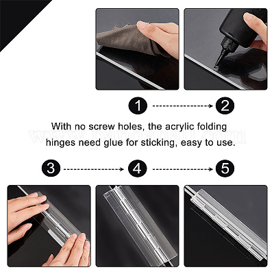 Ahademaker 4 шт. 2 стильные прозрачные акриловые петли FIND-GA0002-40-1