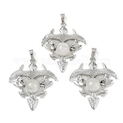 Подвески-треугольники из натурального кварца G-G293-01P-22-1