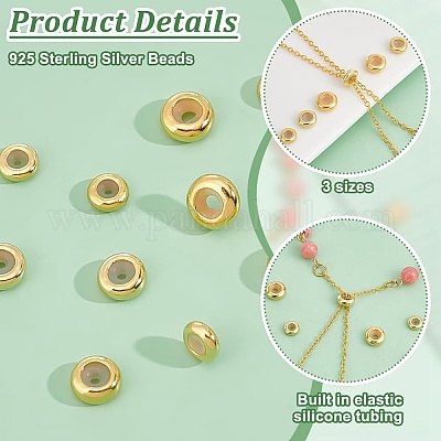 12шт 3 стиля 925 бусины из стерлингового серебра STER-PH0002-08-1