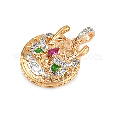 Латунные микро проложить кубического циркония подвески KK-K351-53G-1