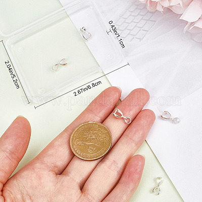 6 шт. 925 поручни для ледоруба из стерлингового серебра STER-CN0001-39A-1