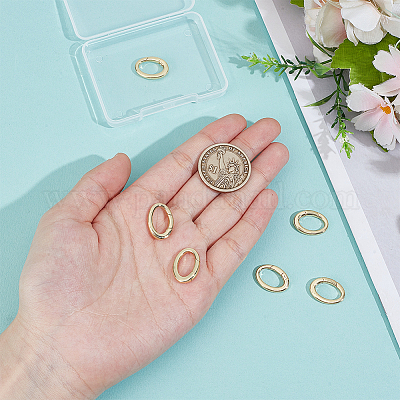 6 шт. латунные пружинные кольца-затворы KK-BC0014-91-1