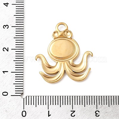 Оправы для подвесок из нержавеющей стали 304 в виде кабошонов STAS-B113-09G-03-1