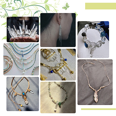 1 нить из натурального кварцевого кристалла окрашенные бусины G-PH0002-28-1