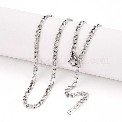 Цепочки Фигаро из нержавеющей стали 304 толщиной 3 мм NJEW-N058-13P-1