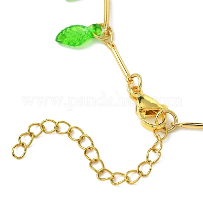 Латунные звенья цепи браслеты с подвесками BJEW-JB11523-03-1