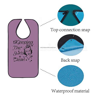 Моющиеся нагрудники для взрослых из полиэстера и холста для еды AJEW-WH0327-015-1