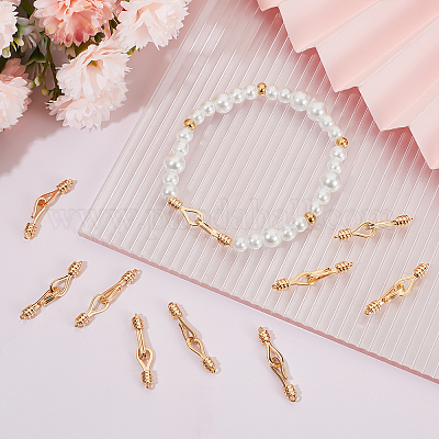 10 комплект латунных застежек с крючками и S-образными крючками KK-BBC0005-60-1