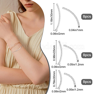 24 шт. 3 латунных трубчатых бусин KK-BBC0001-69-1