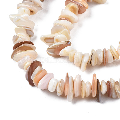 Нити бусин из натуральных пресноводных ракушек SHEL-S278-071D-1