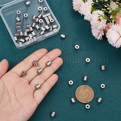 60 шт. 201 бусины из нержавеющей стали STAS-UN0047-53-1