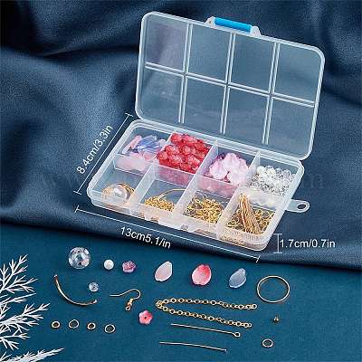 Наборы для самостоятельного изготовления длинных сережек-цветков DIY-SC0019-65-1