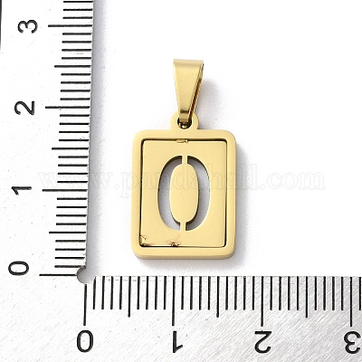 Подвески-алфавиты из нержавеющей стали 304 STAS-S152-01G-O-1