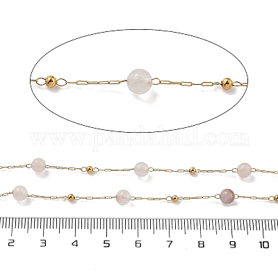 Цепочки из натурального серого агата и бусин из нержавеющей стали 304 CHS-K021-08A-11-1