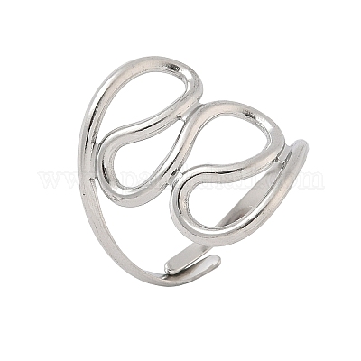 Кольца из нержавеющей стали 304 для женщин RJEW-A079-08A-P-1