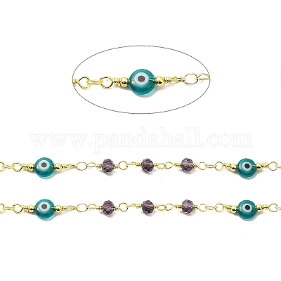 Стеклянные звенья ручной работы сглаза CHC-I045-27G-1