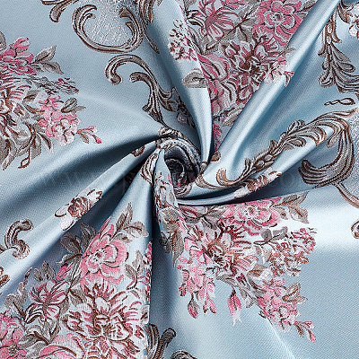 1 м полиэфирной ткани с цветочным узором AJEW-GA0008-38-1