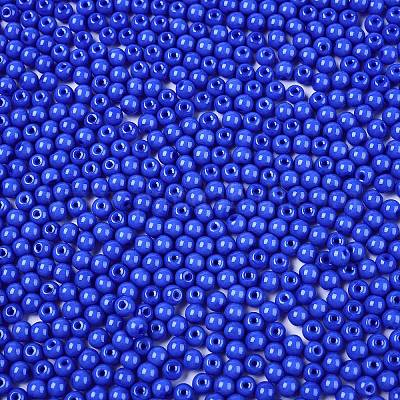 Непрозрачные цветные стеклянные бусины SEED-C001-02B-06-1