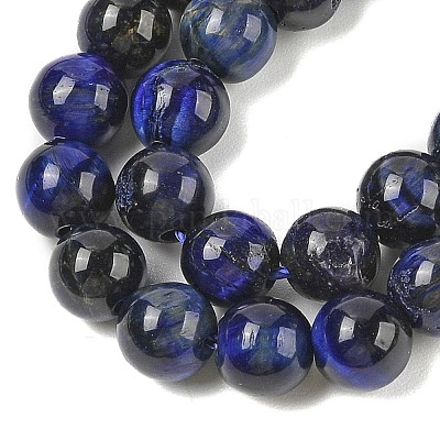 Нити из натуральных бусин тигрового глаза высшего качества G-B133-A02-6MM-01-1