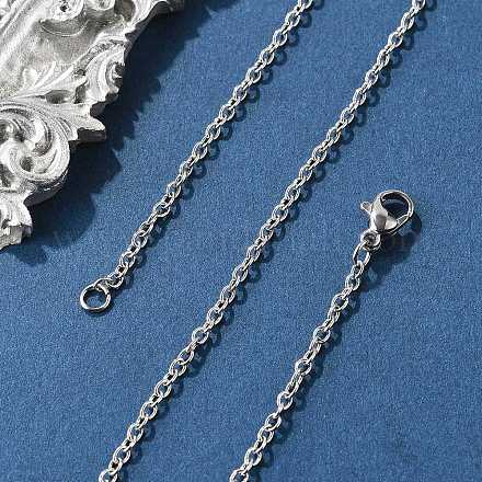 Не тускнеющая цепочка из нержавеющей стали 304 для ожерелья STAS-E052-61P-50cm-1