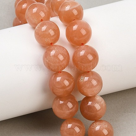 Натуральный Sunstone бисер пряди&nbsp;G-G342-A04-10.5mm-1