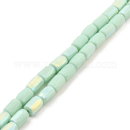 Нити стеклянных бусин с имитацией матового нефрита GLAA-P058-07A-10-1