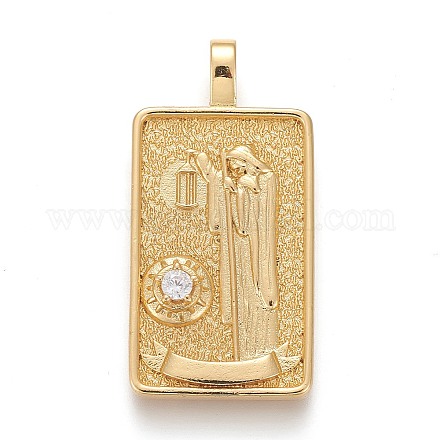 Латунные микропаве прозрачные подвески с фианитом X-ZIRC-Z004-01N-1